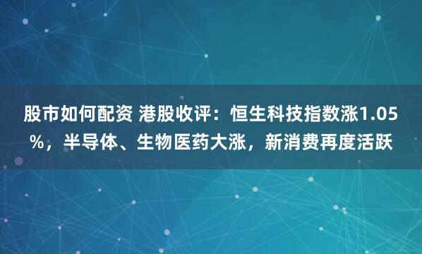 股市如何配资 港股收评：恒生科技指数涨1.05%，半导体、生物医药大涨，新消费再度活跃